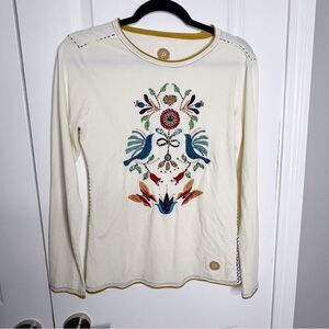 Double D Ranch Cream Embroidered Top